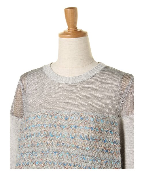 ricori(リコリ)の「Fanshi ‐ Border knit pullover(トップス・レディース・PINK/BLUE・FREE)」の7枚目の写真