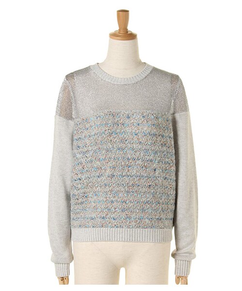 ricori(リコリ)の「Fanshi ‐ Border knit pullover(トップス・レディース・PINK/BLUE・FREE)」の4枚目の写真