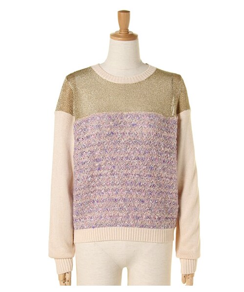 ricori(リコリ)の「Fanshi ‐ Border knit pullover(トップス・レディース・PINK/BLUE・FREE)」の3枚目の写真