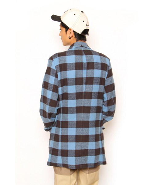 DOARAT（ドゥアラット）の「SHAWL COLLAR CHECK JACKET（その他・メンズ・SAX/RED/CHARCOAL・S/M/L/XL）」の4枚目の写真
