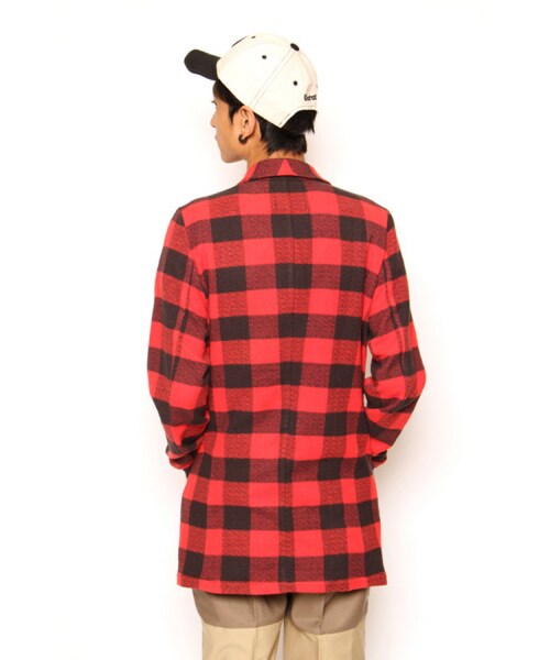DOARAT（ドゥアラット）の「SHAWL COLLAR CHECK JACKET（その他・メンズ・SAX/RED/CHARCOAL・S/M/L/XL）」の5枚目の写真