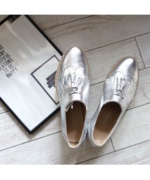 Chiaki Katagiri | chiaki katagiri シルバーウイングチップトラッドシューズ(その他シューズ)