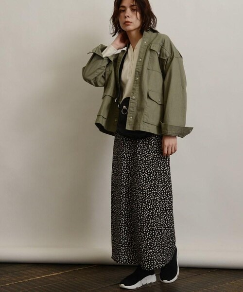 OZOC(オゾック)の「コットンサファリジャケット(ジャケット/アウター・レディース・カーキ(027)・38(M))」の7枚目の写真