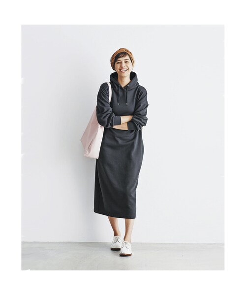 and myera(アンド マイラ)の「and myera トレーナーワンピース(レディースファッション > ワンピース・チュニック > ワンピース・レディース・ブラック・L/LL/M/S)」の9枚目の写真
