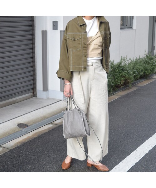 no brand（ノーブランド）の「[ NEW ]ベルトコットンワイドPT（その他パンツ・レディース・その他）」の5枚目の写真
