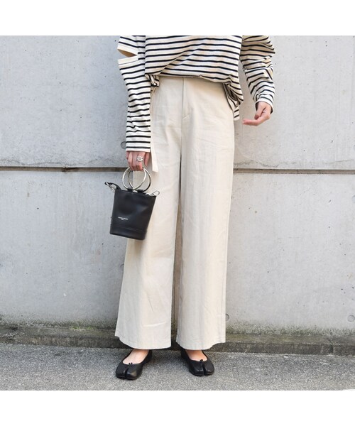 no brand（ノーブランド）の「[ NEW ]ベルトコットンワイドPT（その他パンツ・レディース・その他）」の4枚目の写真