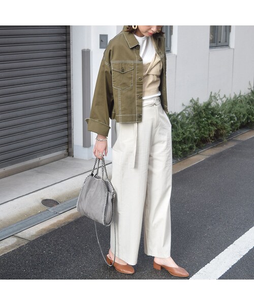 no brand（ノーブランド）の「[ NEW ]ベルトコットンワイドPT（その他パンツ・レディース・その他）」の9枚目の写真