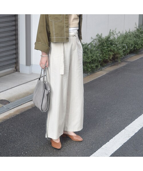 no brand（ノーブランド）の「[ NEW ]ベルトコットンワイドPT（その他パンツ・レディース・その他）」の8枚目の写真