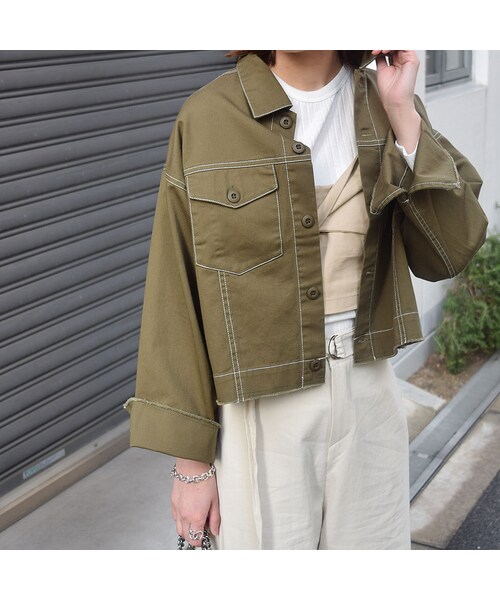 no brand(ノーブランド)の「ワークステッチオーバーJK(その他アウター・レディース・その他)」の1枚目の写真