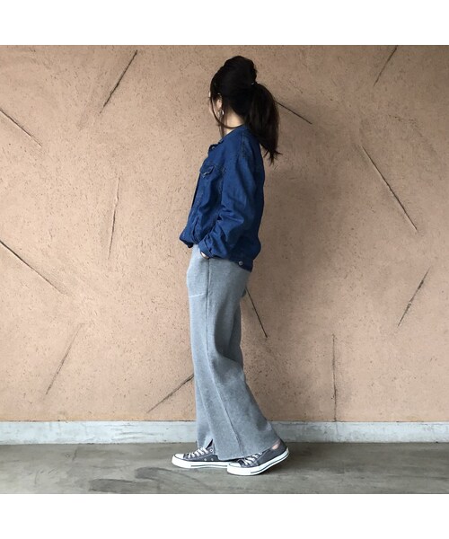 copine(コピン)の「再入荷!サーマルワッフル裾スリットワイドパンツ(2color)(その他パンツ・レディース・その他)」の3枚目の写真