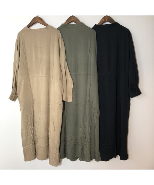 copine（コピン）の「再入荷！とろみレーヨンスキッパーロングシャツ/ワンピース(3color)【クリックポスト対象商品】（シャツ/ブラウス・レディース・その他）」の14枚目の写真