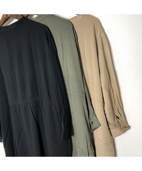 copine（コピン）の「再入荷！とろみレーヨンスキッパーロングシャツ/ワンピース(3color)【クリックポスト対象商品】（シャツ/ブラウス・レディース・その他）」の15枚目の写真