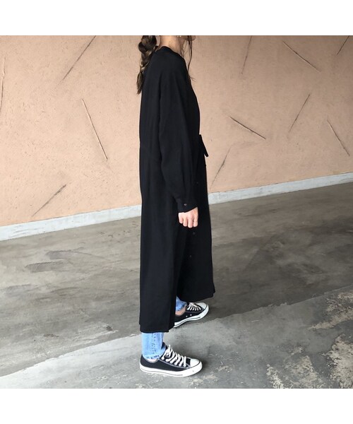 copine（コピン）の「再入荷！とろみレーヨンスキッパーロングシャツ/ワンピース(3color)【クリックポスト対象商品】（シャツ/ブラウス・レディース・その他）」の3枚目の写真
