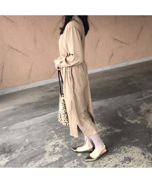 copine（コピン）の「再入荷！とろみレーヨンスキッパーロングシャツ/ワンピース(3color)【クリックポスト対象商品】（シャツ/ブラウス・レディース・その他）」の12枚目の写真