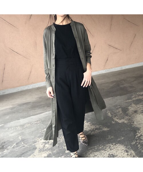 copine（コピン）の「再入荷！とろみレーヨンスキッパーロングシャツ/ワンピース(3color)【クリックポスト対象商品】（シャツ/ブラウス・レディース・その他）」の8枚目の写真