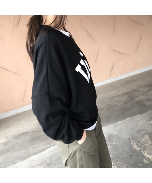 copine（コピン）の「再入荷！USAロゴボリュームスウェット(2color)【クリックポスト対象商品】（スウェット・レディース・その他）」の9枚目の写真
