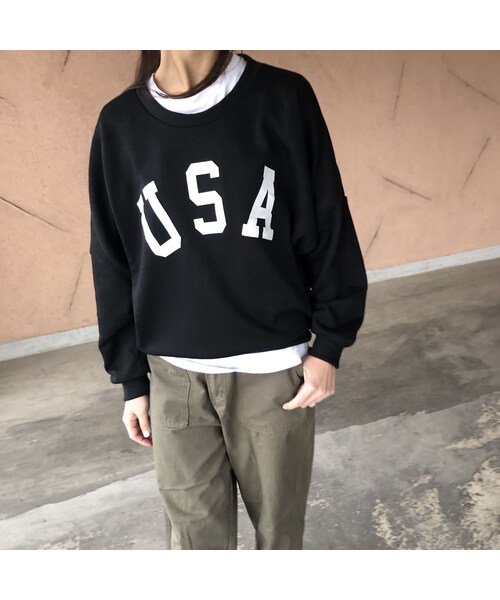copine（コピン）の「再入荷！USAロゴボリュームスウェット(2color)【クリックポスト対象商品】（スウェット・レディース・その他）」の10枚目の写真