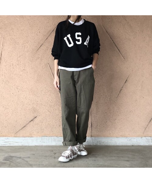 copine（コピン）の「再入荷！USAロゴボリュームスウェット(2color)【クリックポスト対象商品】（スウェット・レディース・その他）」の7枚目の写真
