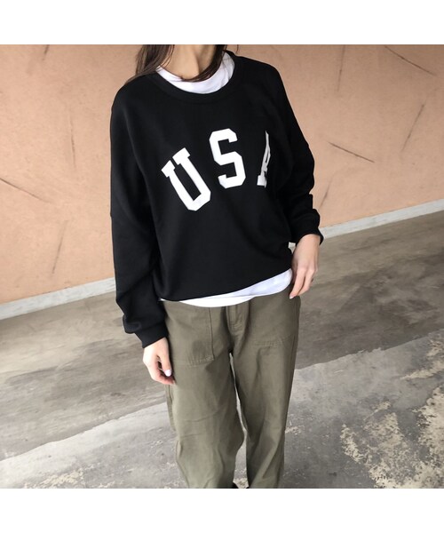 copine（コピン）の「再入荷！USAロゴボリュームスウェット(2color)【クリックポスト対象商品】（スウェット・レディース・その他）」の8枚目の写真