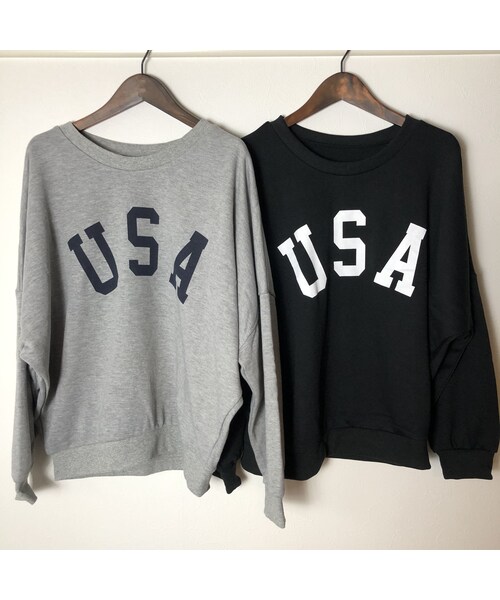 copine（コピン）の「再入荷！USAロゴボリュームスウェット(2color)【クリックポスト対象商品】（スウェット・レディース・その他）」の13枚目の写真