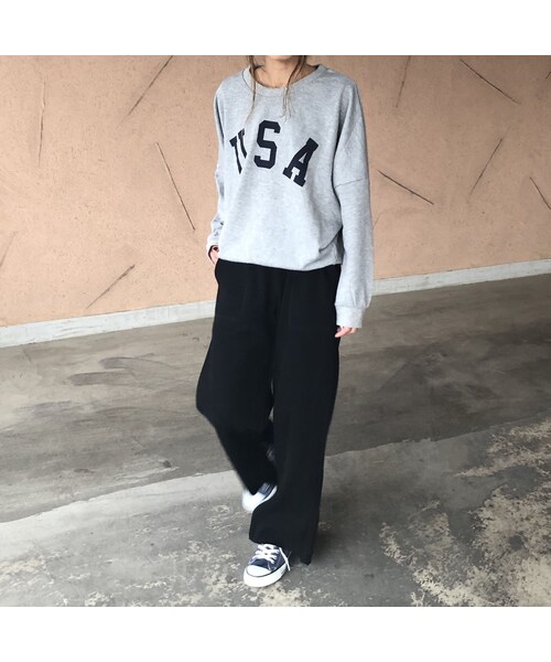 copine（コピン）の「再入荷！USAロゴボリュームスウェット(2color)【クリックポスト対象商品】（スウェット・レディース・その他）」の4枚目の写真