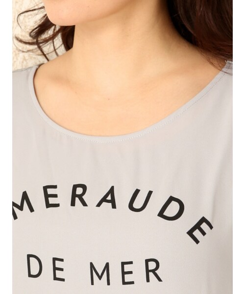 qualite(カリテ)の「ロゴシフォンカットソー【GINGER2014年05月号P.195掲載】(トップス・レディース・グレー/ミント/ホワイト・F)」の9枚目の写真