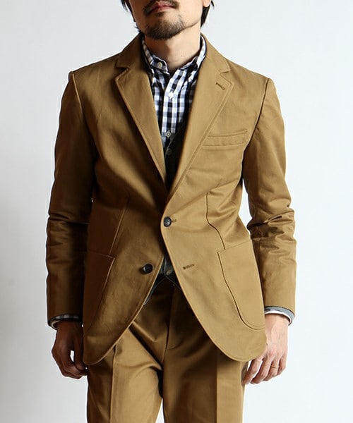 BRISVANE MOSS（ブリスベンモス）の「コットンテーラードジャケット（ジャケット/アウター・メンズ・ベージュ/ネイビー・S/M/L/XL）」の3枚目の写真