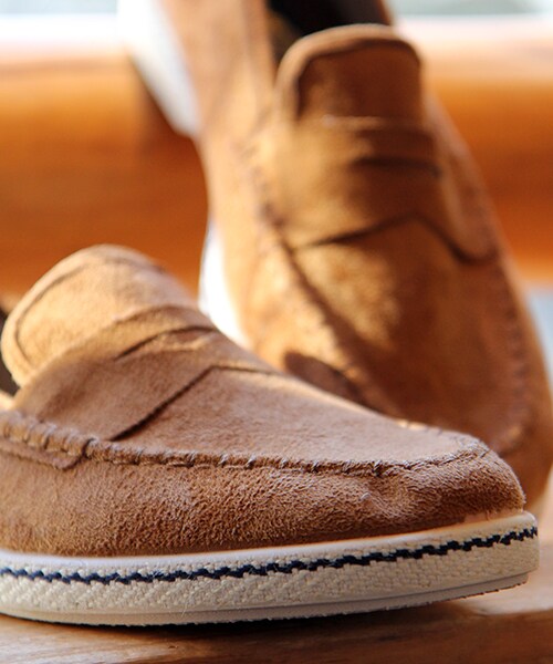 FRANCESCO（フランチェスコ）の「スウェードローファースニーカー（シューズ・メンズ・ブラック/キャメル/カーキ/レッド/ネイビー/ホワイト・41/42/43）」の9枚目の写真