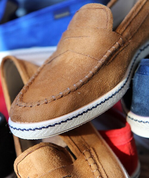 FRANCESCO（フランチェスコ）の「スウェードローファースニーカー（シューズ・メンズ・ブラック/キャメル/カーキ/レッド/ネイビー/ホワイト・41/42/43）」の8枚目の写真