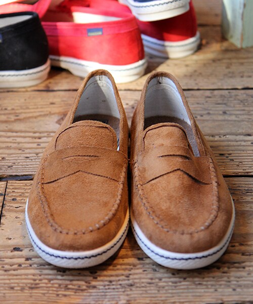 FRANCESCO（フランチェスコ）の「スウェードローファースニーカー（シューズ・メンズ・ブラック/キャメル/カーキ/レッド/ネイビー/ホワイト・41/42/43）」の7枚目の写真