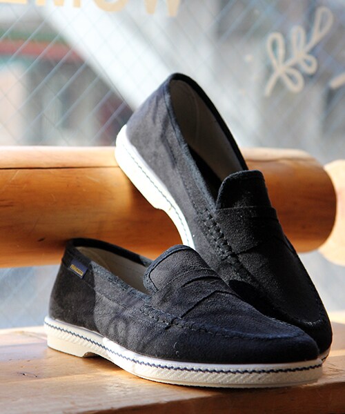 FRANCESCO（フランチェスコ）の「スウェードローファースニーカー（シューズ・メンズ・ブラック/キャメル/カーキ/レッド/ネイビー/ホワイト・41/42/43）」の2枚目の写真