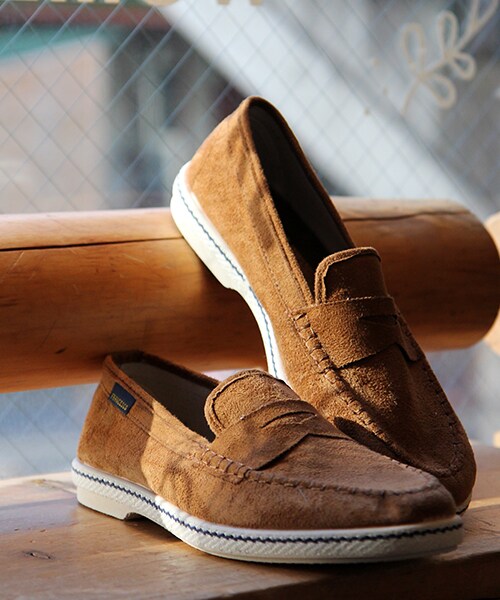 FRANCESCO（フランチェスコ）の「スウェードローファースニーカー（シューズ・メンズ・ブラック/キャメル/カーキ/レッド/ネイビー/ホワイト・41/42/43）」の3枚目の写真