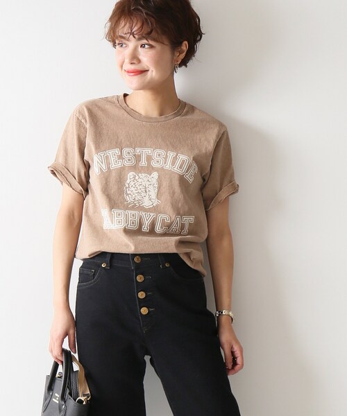 Spick & Span（スピックアンドスパン）の「≪予約≫【MIXTA】Tシャツ (TABBY CAT 19)◆（トップス・ブラック/フリー）」の3枚目の写真