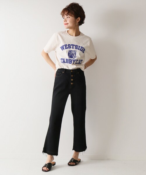 Spick & Span（スピックアンドスパン）の「≪予約≫【MIXTA】Tシャツ (TABBY CAT 19)◆（トップス・ブラック/フリー）」の6枚目の写真
