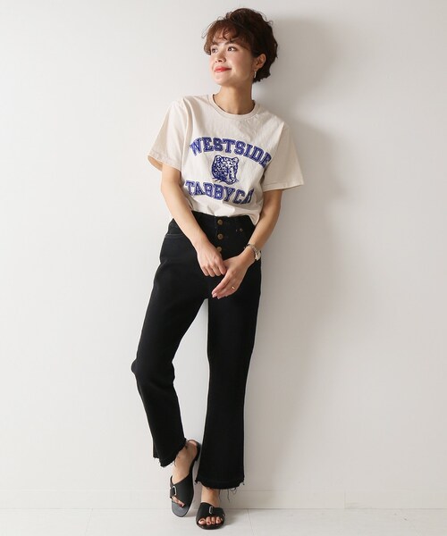 Spick & Span（スピックアンドスパン）の「≪予約≫【MIXTA】Tシャツ (TABBY CAT 19)◆（トップス・ブラック/フリー）」の7枚目の写真