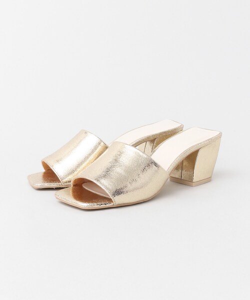 SENSE OF PLACE by URBAN RESEARCH（センスオブプレイスバイアーバンリサーチ）の「スクエアディティールワンバンドミュール（シューズ・レディース・BEIGE/WHITE/PYTHON/GOLD/SILVER/ORANGE/PINK/L.BLUE/BLACK/CLEAR・S/M/L）」の14枚目の写真