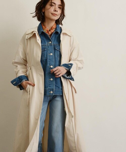 OZOC（オゾック）の「ライナー付ロングマウンテンパーカー（ジャケット/アウター・レディース・カーキ(027)/ネイビー(093)/ナチュラル(050)・38(M)）」の3枚目の写真