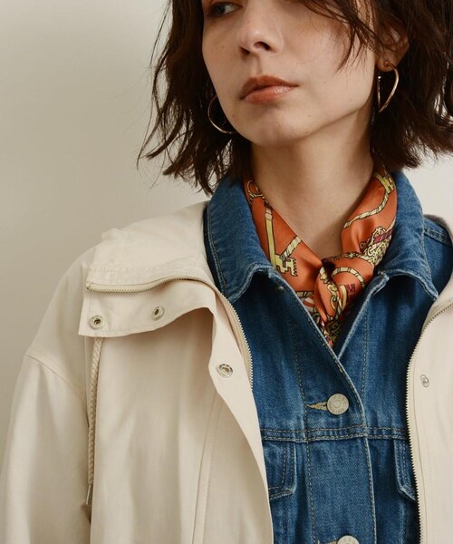 OZOC（オゾック）の「ライナー付ロングマウンテンパーカー（ジャケット/アウター・レディース・カーキ(027)/ネイビー(093)/ナチュラル(050)・38(M)）」の7枚目の写真