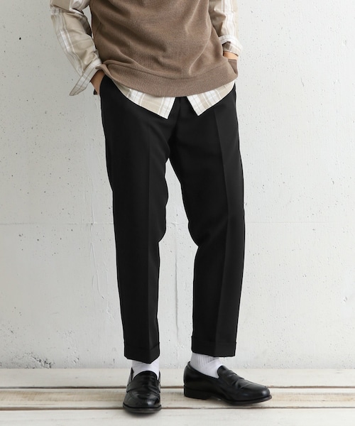 URBAN RESEARCH DOORS（アーバンリサーチドアーズ）の「ツイルストレッチトラウザー（パンツ・メンズ・Greige/Black・38/40）」の2枚目の写真