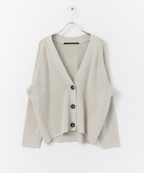 KBF+（ケービーエフプラス）の「KBF+ アイレットコクーンカーディガン（トップス・レディース・ORENGE RED/ICE GRAY/BEIGE/SAX・one）」の8枚目の写真