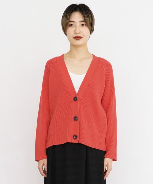 KBF+（ケービーエフプラス）の「KBF+ アイレットコクーンカーディガン（トップス・レディース・ORENGE RED/ICE GRAY/BEIGE/SAX・one）」の5枚目の写真