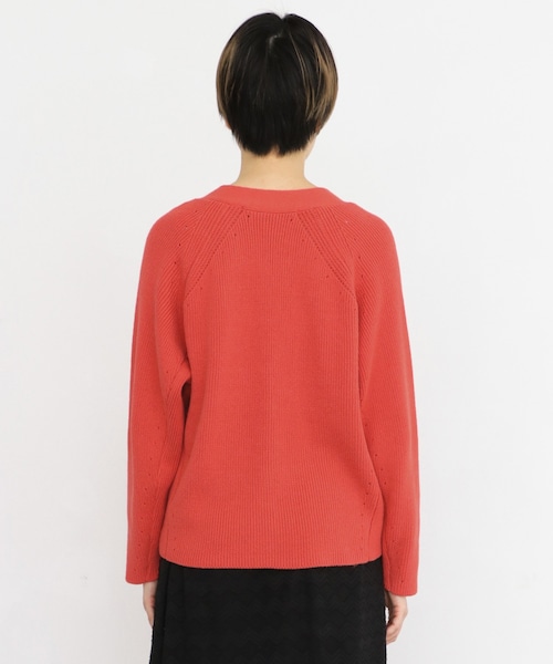 KBF+（ケービーエフプラス）の「KBF+ アイレットコクーンカーディガン（トップス・レディース・ORENGE RED/ICE GRAY/BEIGE/SAX・one）」の7枚目の写真