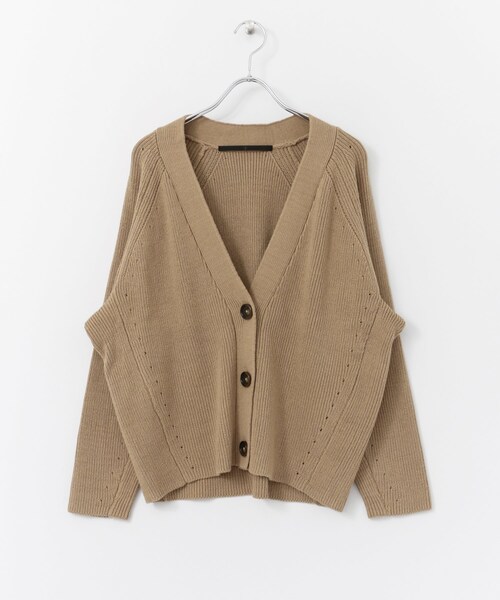 KBF+（ケービーエフプラス）の「KBF+ アイレットコクーンカーディガン（トップス・レディース・ORENGE RED/ICE GRAY/BEIGE/SAX・one）」の11枚目の写真