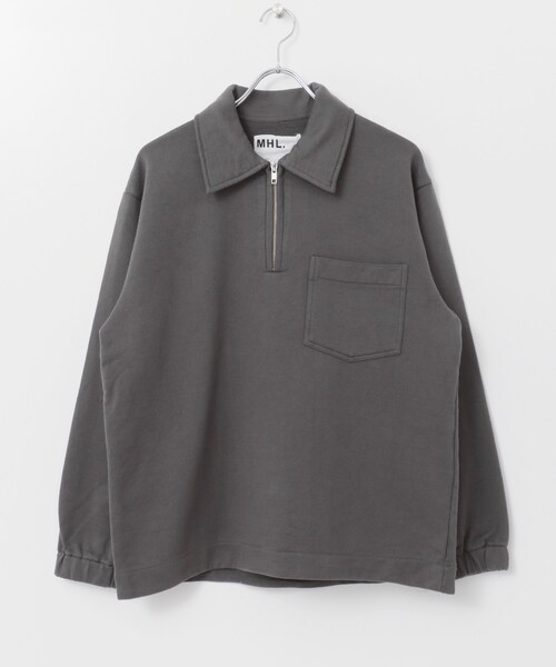 MHL.（エムエイチエル）の「MHL. DRY LOOPBACK JERSEY（トップス・メンズ・032 IVORY/20CHARCOAL・M/L）」の9枚目の写真