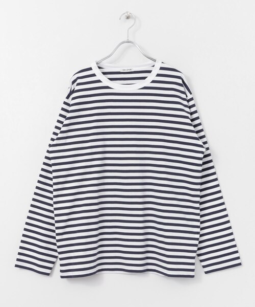 FORK&SPOON(フォークアンドスプーン)の「FORK&SPOON ボーダーロングスリーブTシャツ(トップス・メンズ・OFFxNVY/OFFxGRY・4/5)」の8枚目の写真