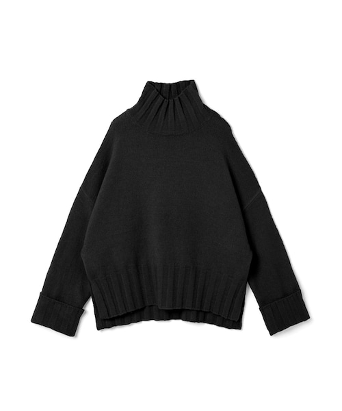 GRL（グレイル）の「ロールアップタートルネックニットトップス（ニット/セーター・レディース・ベージュ/ピンク/ブラック/オフホワイト・F）」の3枚目の写真