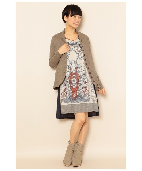 MERVEILLE H.（メルベイユアッシュ）の「コットン接結ショールカラージャケット（ジャケット/アウター・レディース・Lグレー/グレー/Dベージュ/黒・FREE）」の13枚目の写真