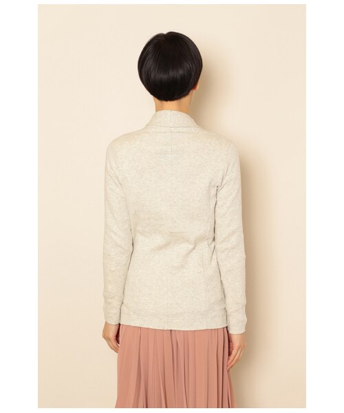 MERVEILLE H.（メルベイユアッシュ）の「コットン接結ショールカラージャケット（ジャケット/アウター・レディース・Lグレー/グレー/Dベージュ/黒・FREE）」の6枚目の写真