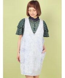 w closet | カツラギケミカルウォッシュＶネックジャンパースカート(ワンピース/ドレス)