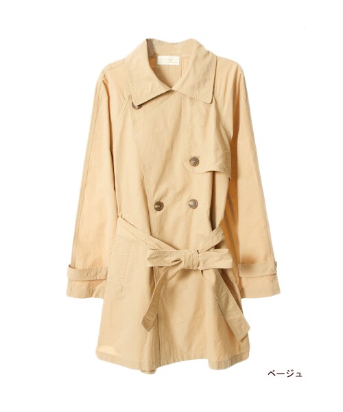 w closet（ダブルクローゼット）の「グログラントレンチコート（トップス・レディース・ベージュ/ネイビー・FREE）」の2枚目の写真